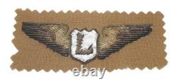Orig WWII US Army Air Forces USAAF Liason Pilot Wing Patch Insignia Bullion CH17