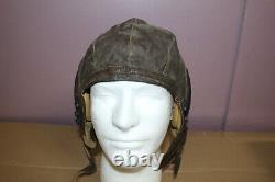 Original 1940's WWII Army Air Force Pilot's Type A-11 Leather Flying Helmet