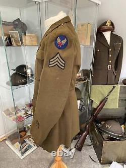 Original American WW2 Era, Enlisted Class A Tunic, Army Air Force, Size 42L