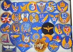 Original Collection of WWII US Army Air Force Cut Edge Patches Lot