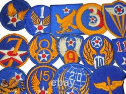 Original Collection of WWII US Army Air Force Cut Edge Patches Lot