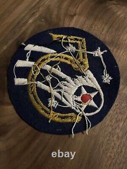 Original Large 4.5 WWII 5th Army Air Corps Felt Jacket Patch