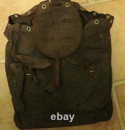 Original Military WW2 Canvas Germany Luftwaffe Air Force Rucksack Backpack(5304)