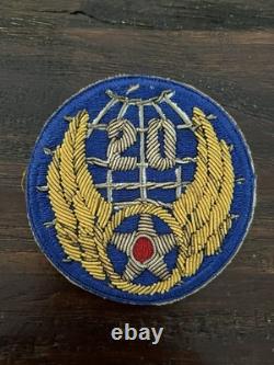 Original Period Wwii Ww2 Us Army Air Corps 20th Air Force Usaaf Patch-bullion
