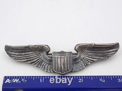 Original Pre-WWII US Army Air Corp Pilot Wings 3 Sterling Silver