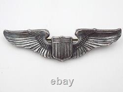 Original Pre-WWII US Army Air Corps Pilot 3 Wings Heavy Sterling Silver