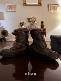 Original Rare 1942 WW2 USAAF Army Air Corps A6 Flight Boots + Heated Inserts