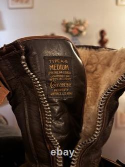 Original Rare 1942 WW2 USAAF Army Air Corps A6 Flight Boots + Heated Inserts