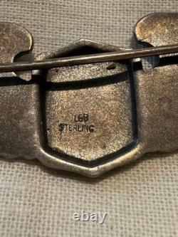 Original Sterling 925 WWII US Army Air Force Pilot Aviator Wings Pin LGB