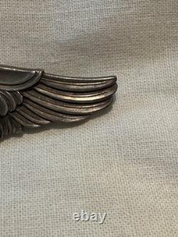 Original Sterling 925 WWII US Army Air Force Pilot Aviator Wings Pin LGB