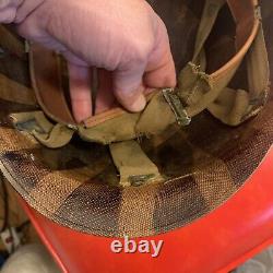 Original Strategic Air Command WWII US Army M-1 Helmet Liner Named