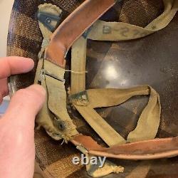 Original Strategic Air Command WWII US Army M-1 Helmet Liner Named