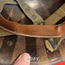 Original Strategic Air Command WWII US Army M-1 Helmet Liner Named