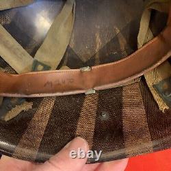 Original Strategic Air Command WWII US Army M-1 Helmet Liner Named