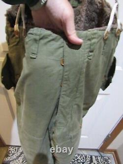 Original US WWII Army Air Force Type A-10 Winter Flight Trousers Size 42 Mug LOT