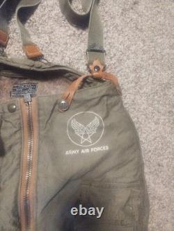 Original US WWII Army Air Forces A-11 Flight Trousers Size 30 With Suspenders