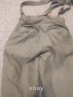 Original US WWII Army Air Forces A-11 Flight Trousers Size 30 With Suspenders