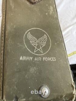 Original US WWII Army Air Forces Type B-4 Flight Bag Garment Bag OG Green Canvas