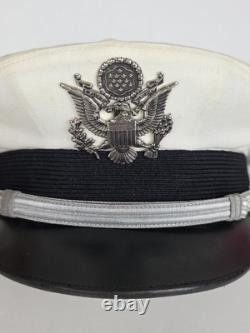 Original U. S. WWII Army Air Force Officer Crusher Cap White Cover
