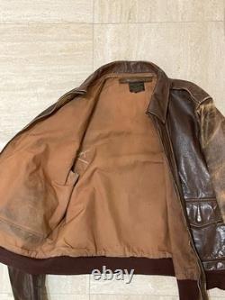 Original Us Army Air Wwii A-2 Leather Flight Jacket- Sz. 42