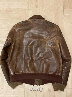 Original Us Army Air Wwii A-2 Leather Flight Jacket- Sz. 42