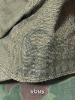 Original Vintage WWII U. S. Army Air Force A3 Mechanic HBT Cap Size 7