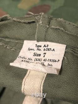 Original Vintage WWII U. S. Army Air Force A3 Mechanic HBT Cap Size 7