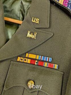 Original WW2 1942 U. S. Army Air Forces Patched Officer Service Uniform Jacket