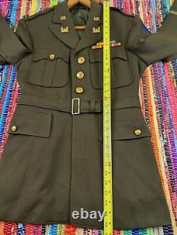 Original WW2 1942 U. S. Army Air Forces Patched Officer Service Uniform Jacket