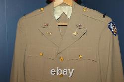 Original WW2 9th U. S. Army Air Forces Officers Khaki Uniform Jacket withInsignia