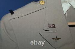 Original WW2 9th U. S. Army Air Forces Officers Khaki Uniform Jacket withInsignia