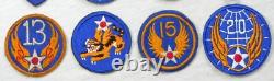 Original WW2 Complete Set Lot of 16 AIR FORCE USAAF US Army Shoulder Patch WWII
