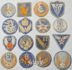 Original WW2 Complete Set Lot of 16 AIR FORCE USAAF US Army Shoulder Patch WWII