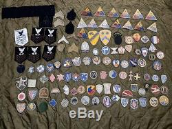 Original WW2 Era Patch Lot, 100 Plus Patches, US Army, US Navy, Air Corps, Armor