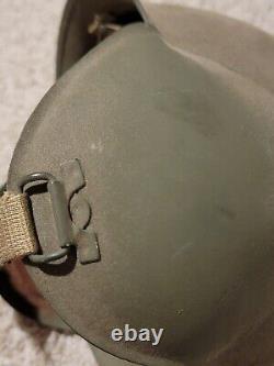 Original WW2 Steel Helmet M-3 Flak US Army Air Force usaaf aaf Crew Pot W Paper