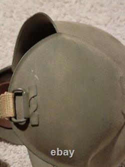 Original WW2 Steel Helmet M-3 Flak US Army Air Force usaaf aaf Crew Pot W Paper