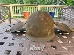 Original WW2 Steel M-3 Flak Helmet US Army Air Force USAAF AAF good condition
