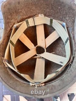 Original WW2 Steel M-3 Flak Helmet US Army Air Force USAAF AAF good condition