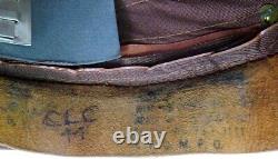 Original WW2 Tan Top US Army Air Force Officer Visor Cap with Eagle USAAF