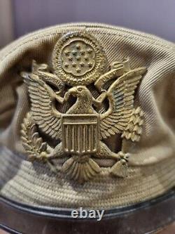 Original WW2 US Army Air Corps Enlisted Man Summer Visor Crusher Cap Hat USAAC