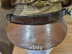 Original WW2 US Army Air Corps Enlisted Man Summer Visor Crusher Cap Hat USAAC