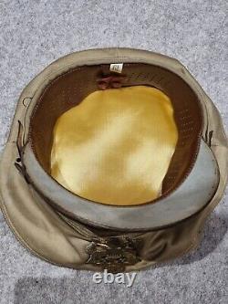 Original WW2 US Army Air Corps Enlisted Man Summer Visor Crusher Cap Hat USAAC