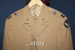 Original WW2 U. S. Army Air Forces Officer's AAF Patched Khaki Jacket withInsignia