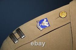 Original WW2 U. S. Army Air Forces Officer's AAF Patched Khaki Jacket withInsignia