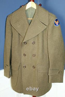 Original WW2 U. S. Army Air Forces Officers 3/4 Wool Uniform Jeep Coat withPatch