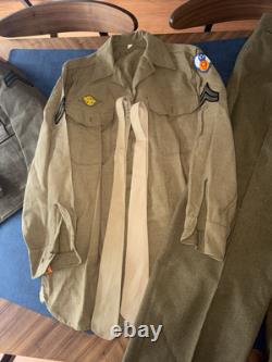 Original WW2 WWII 9th Army Air Force USAAF Sergeant Full Uniform Lot Ike Jacket