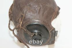 Original WWII AAF Army Air Force A-11 Leather Flight Helmet + ANB-H-1 Headset