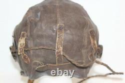 Original WWII AAF Army Air Force A-11 Leather Flight Helmet + ANB-H-1 Headset