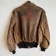 Original WWII Painted A2 Flight Jacket American Flag Us Army Air Corps