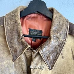 Original WWII Painted A2 Flight Jacket American Flag Us Army Air Corps